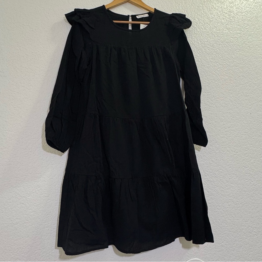 Calista Black Long Sleeve Dress